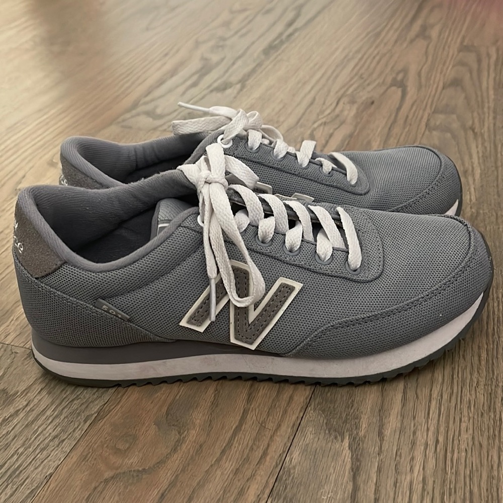 Grey 501 New Balance Sneakers